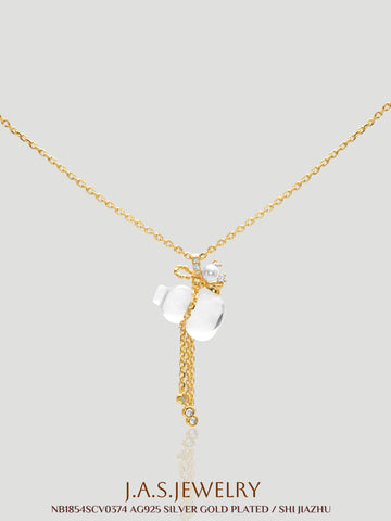 White Crystal Gourd Harmony Necklace
