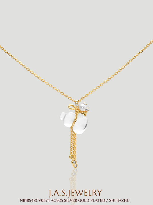 White Crystal Gourd Harmony Necklace