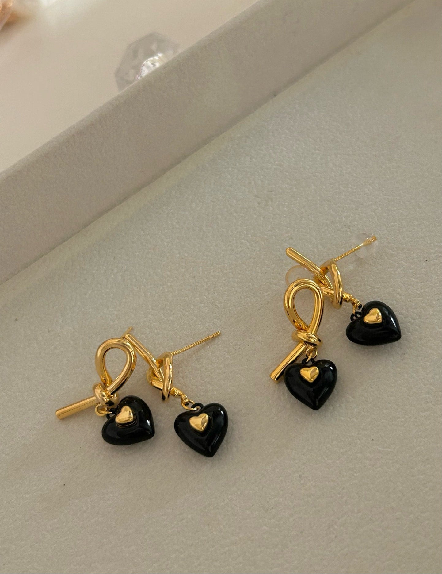 Cocoa Caramel Black Onyx Earrings