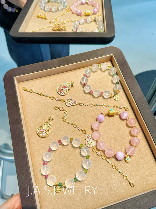 Double Sided Fortune & Grace Pendant and Bracelet