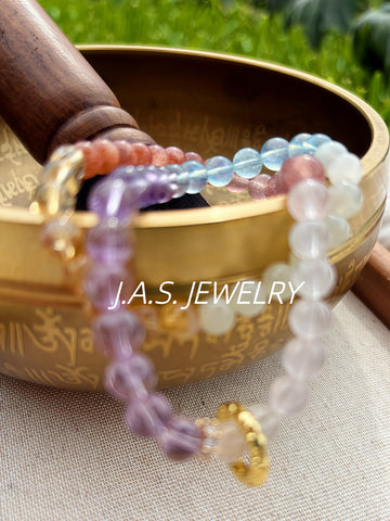 Multi-Gemstone Crystal Bracelet for Harmony