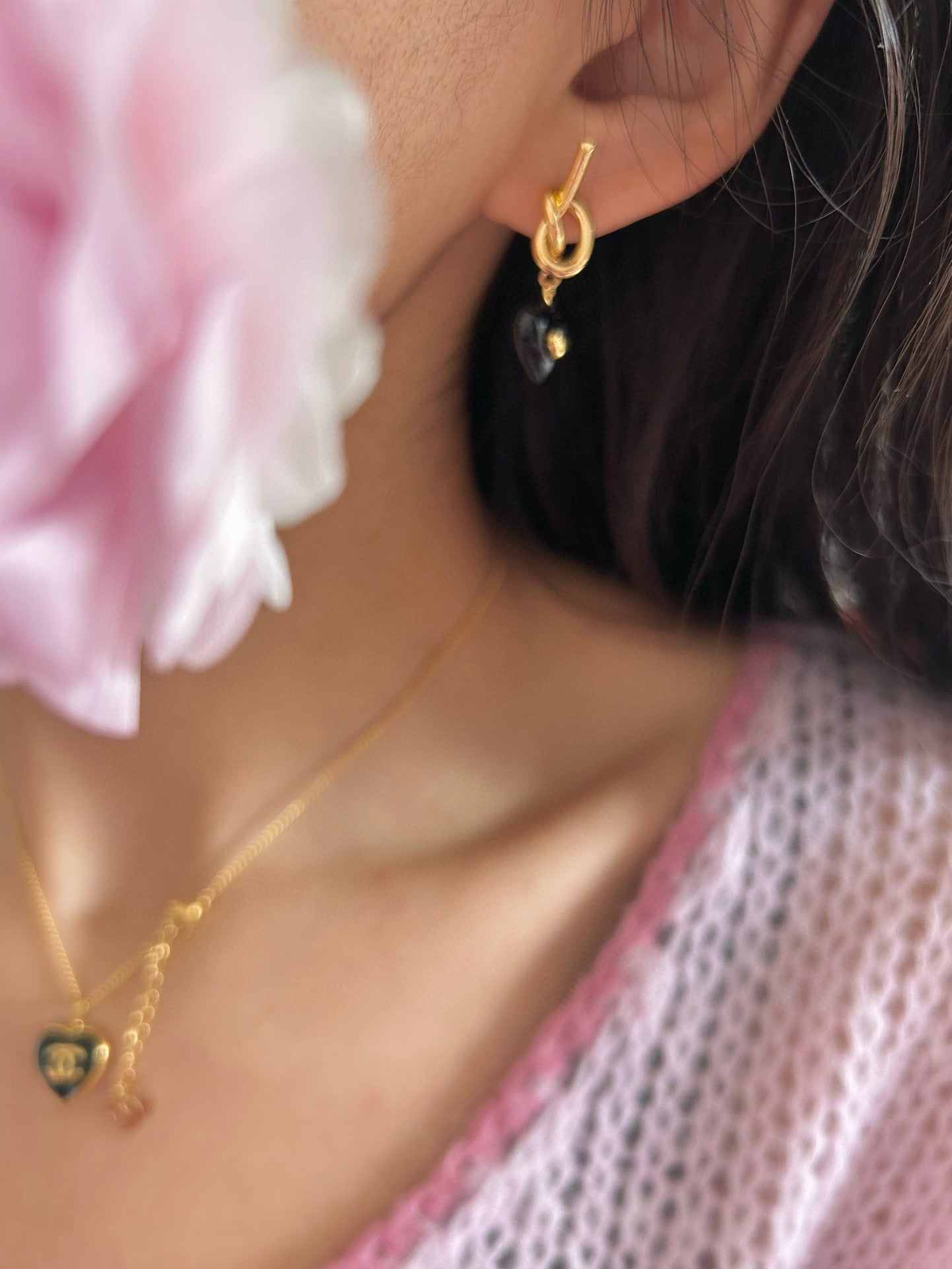 Cocoa Caramel Black Onyx Earrings