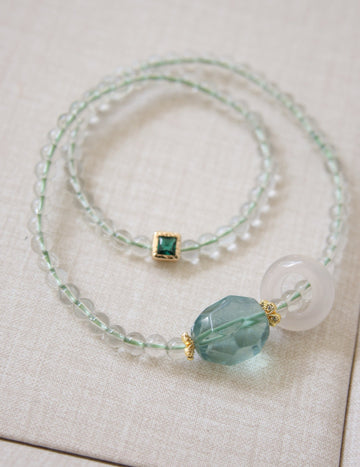 Inner Peace Natural Fluorite Crystal Bracelet