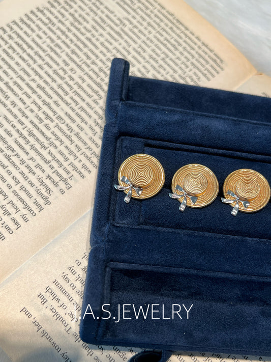 Summer Straw Hat Bow Pendant