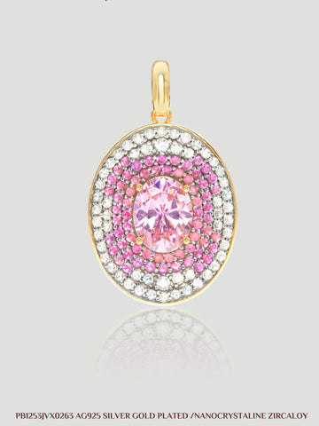 Pink-Purple Starburst Double-Sided Pendant