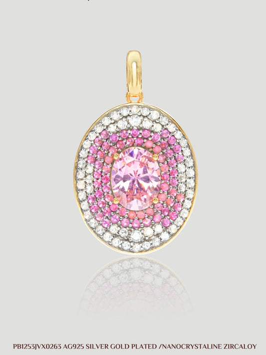 Pink-Purple Starburst Double-Sided Pendant