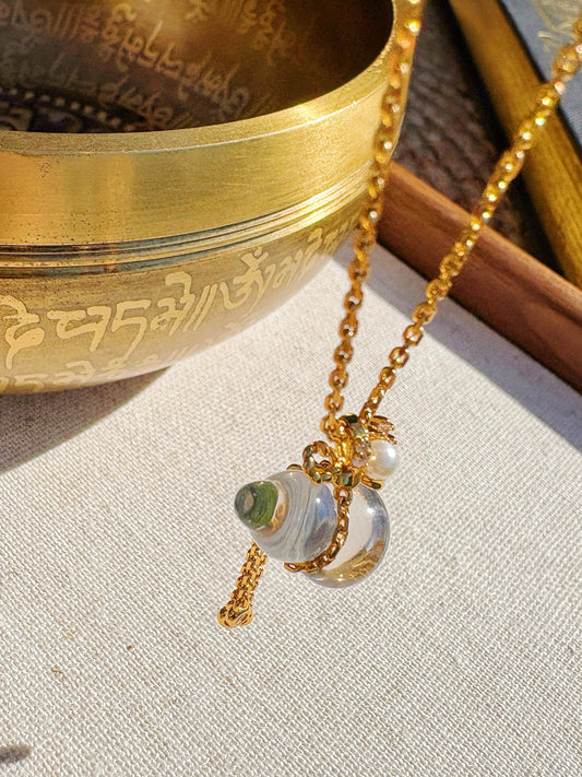 White Crystal Gourd Harmony Necklace