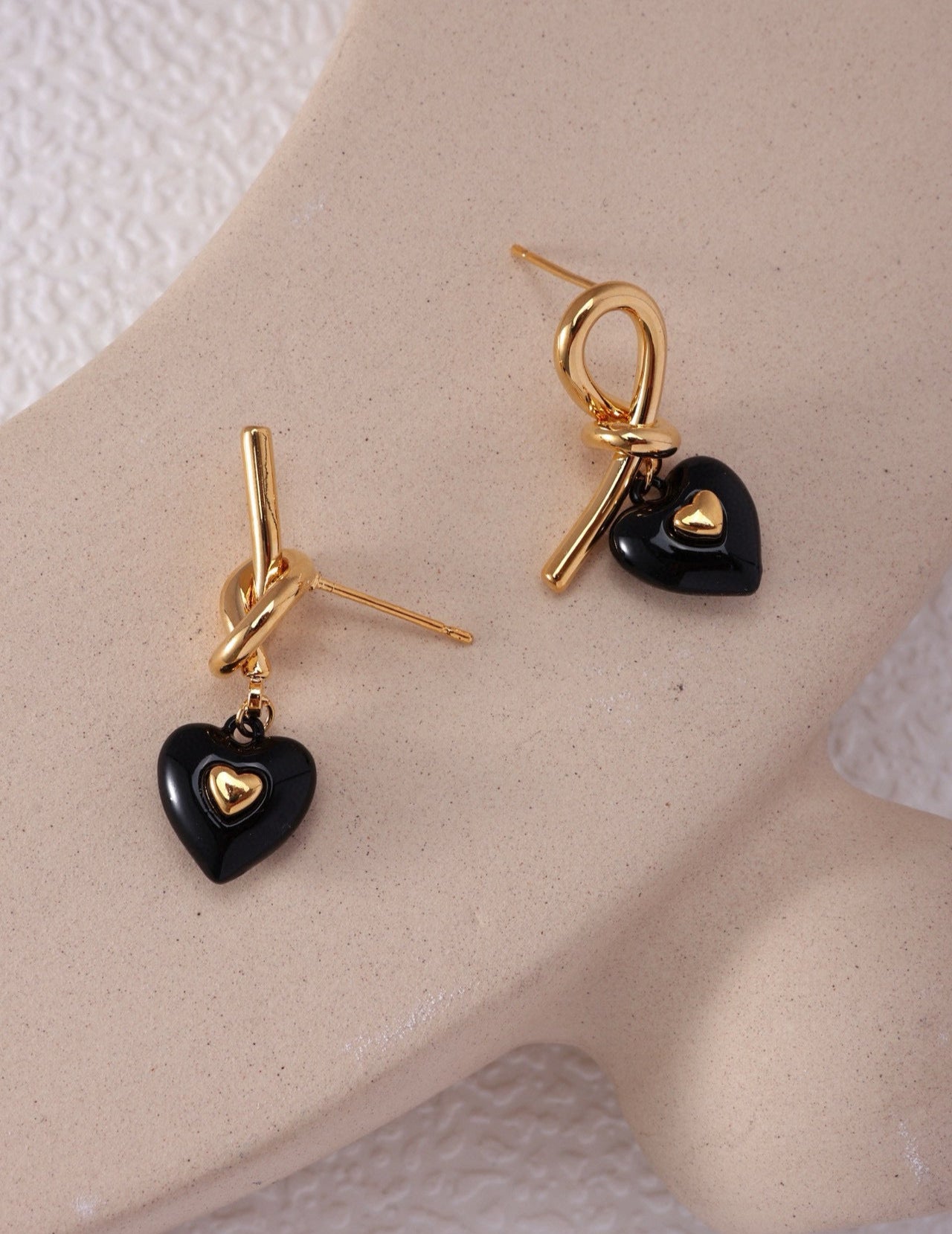 Cocoa Caramel Black Onyx Earrings