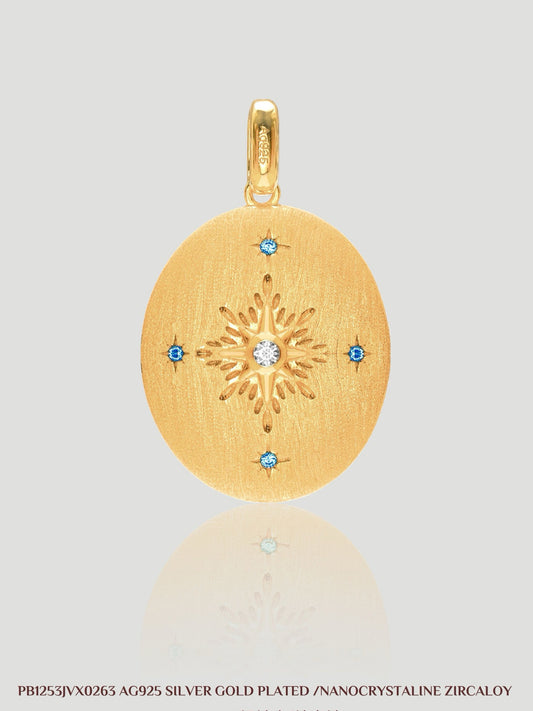 Pink-Purple Starburst Double-Sided Pendant