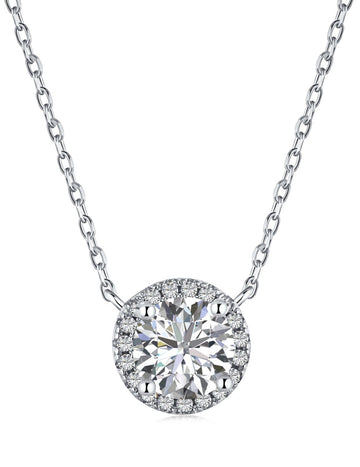 Glowing Round Dance - Zirconia Necklace