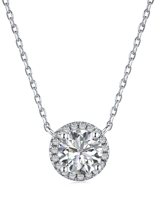 Glowing Round Dance - Zirconia Necklace