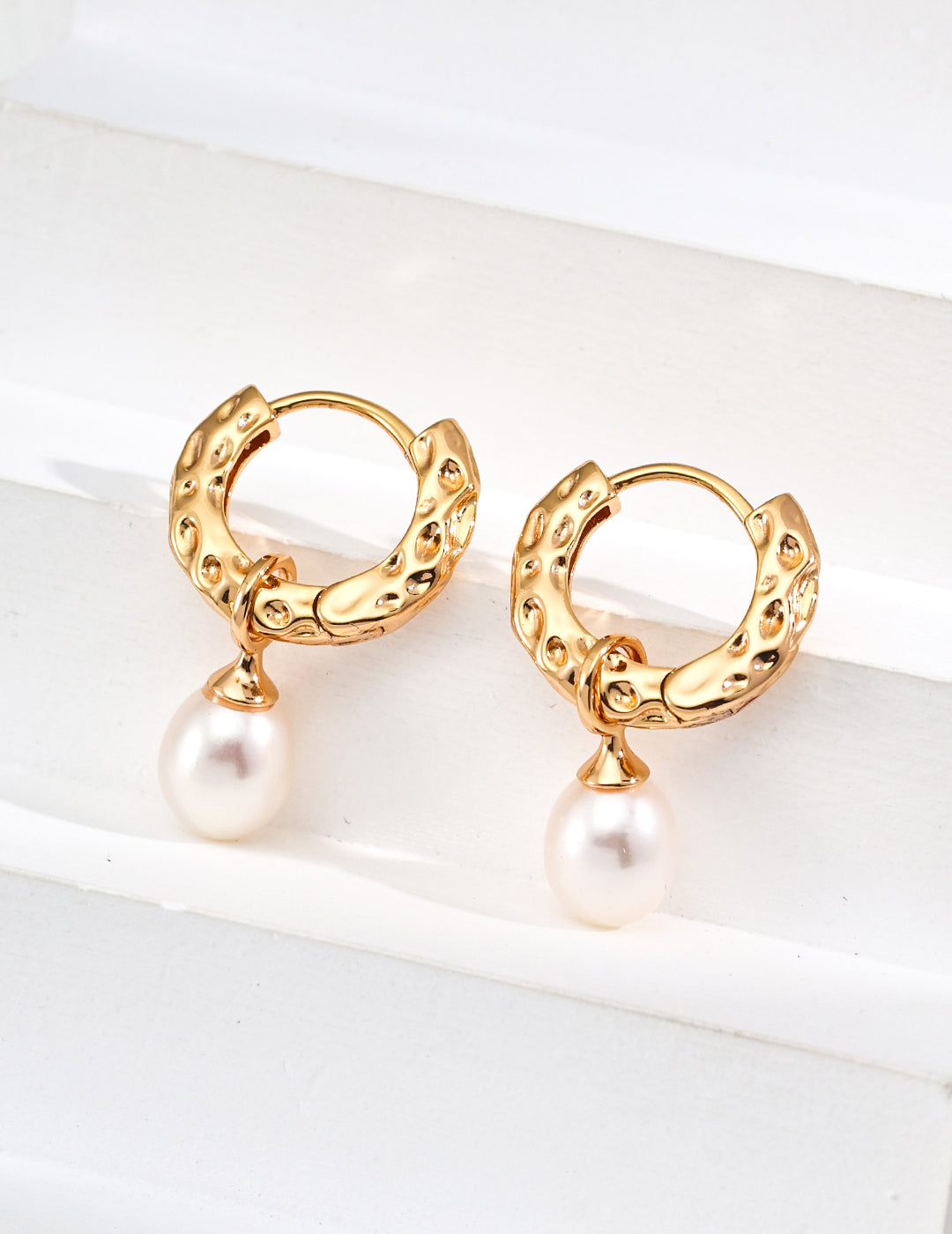 S925 Silver Vintage Natural Pearl Dangle Earrings (Pearl is detachable/Not sold separately)