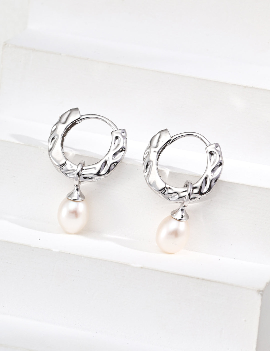 S925 Silver Vintage Natural Pearl Dangle Earrings (Pearl is detachable/Not sold separately)