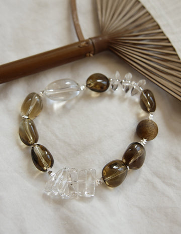 Smoky Quartz Agarwood Focus Bracelet
