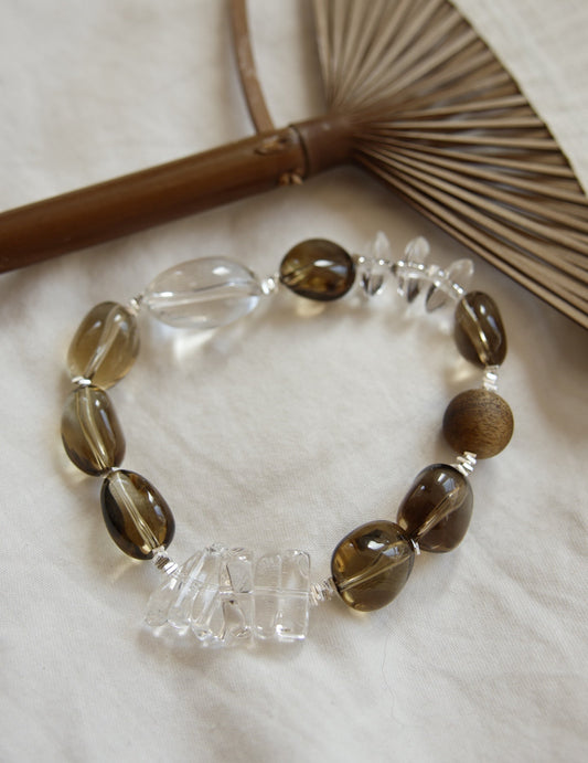 Smoky Quartz Agarwood Focus Bracelet